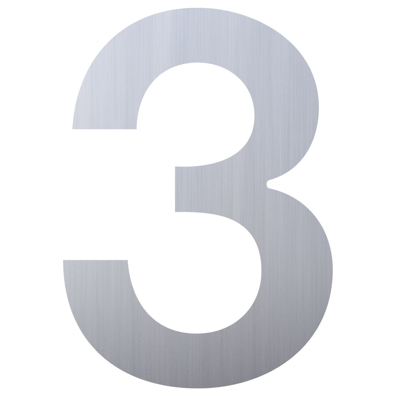 Bravios Briefkasten Hausnummer ''3'' Edelstahl