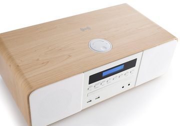 Thomson MIC201IDABBT weiß/braun, CD, 50 Watt Kompaktanlage (Displaybeleuchtung, UKW Radio, USB-Audiowiedergabe, DAB+, Induktion Charging)