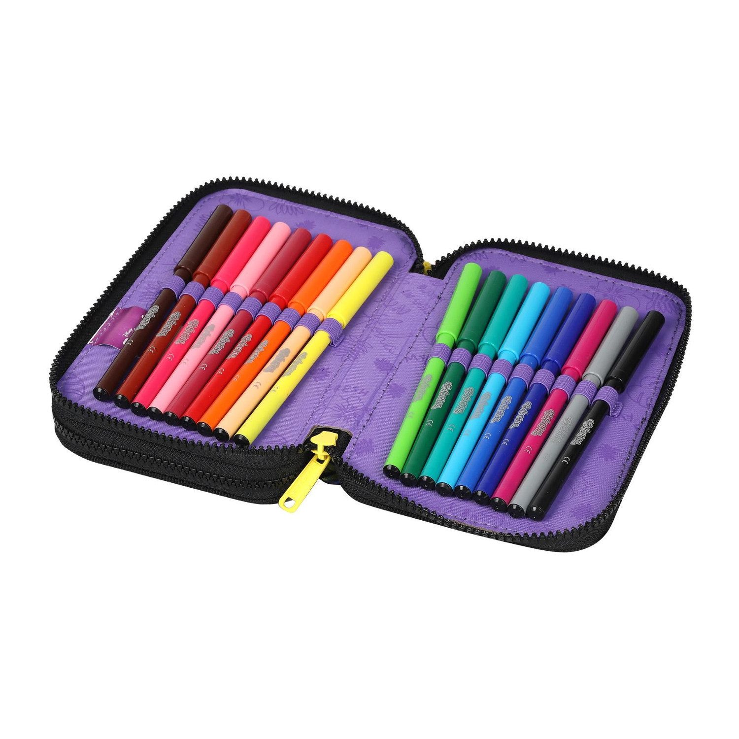 CoolPack Federmäppchen Stitch Zwei-Fach-Stiftmäppchen mit Zubehör, Jugendliche Mäppchen faltbar doppelt