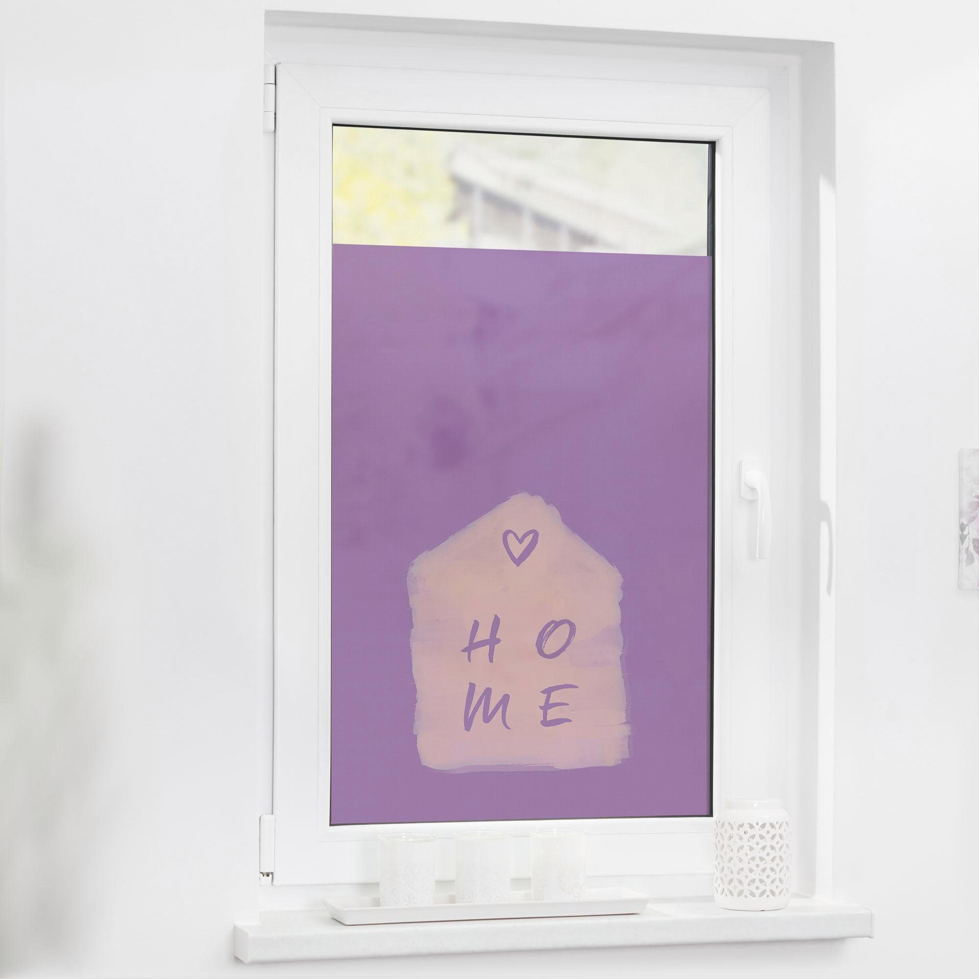 Fensterfolie »Home«, LICHTBLICK ORIGINAL, blickdicht, strukturiert, selbstklebend, Sichtschutz-HomeTrends