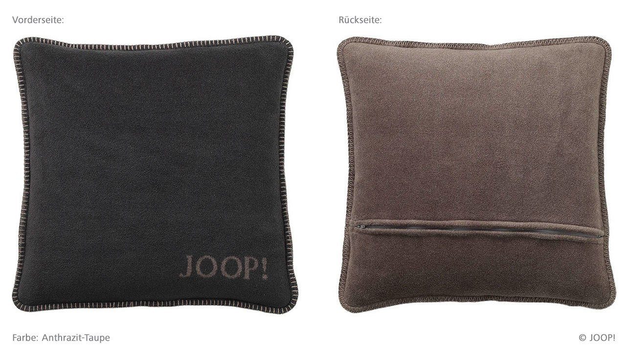 JOOP! Dekokissen JOOP! Uni-Doubleface Kissenhülle 651273 anthrazit-taupe 50x50 cm
