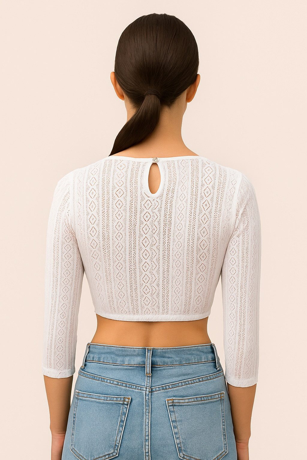 Ramona Lippert Dirndlbluse Lea 3/4 Arm Spitze