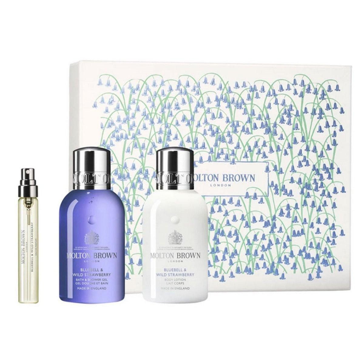 MOLTON BROWN Eau de Parfum Travel Gift Set Geschenkset Bluebell & Wild Strawberry (3-teilig)