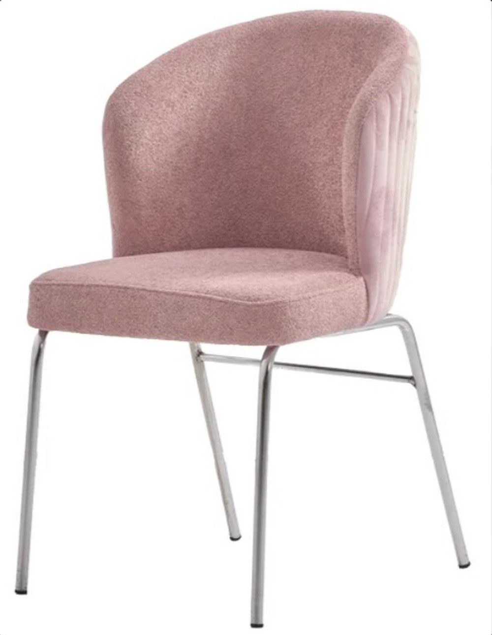 JVmoebel Esszimmerstuhl JVMoebel Esszimmerstuhl Garnitur in Rosa mit gepolstertem Sitz (Set, 6 St), Made in Europa
