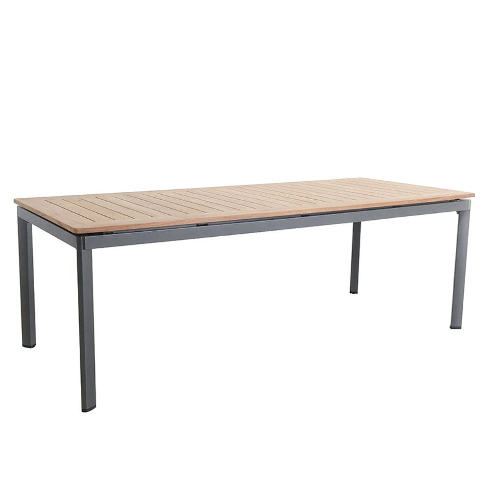 MWH Gartentisch MWH Alutapo Dining Tisch Aluminium/Teak (1)