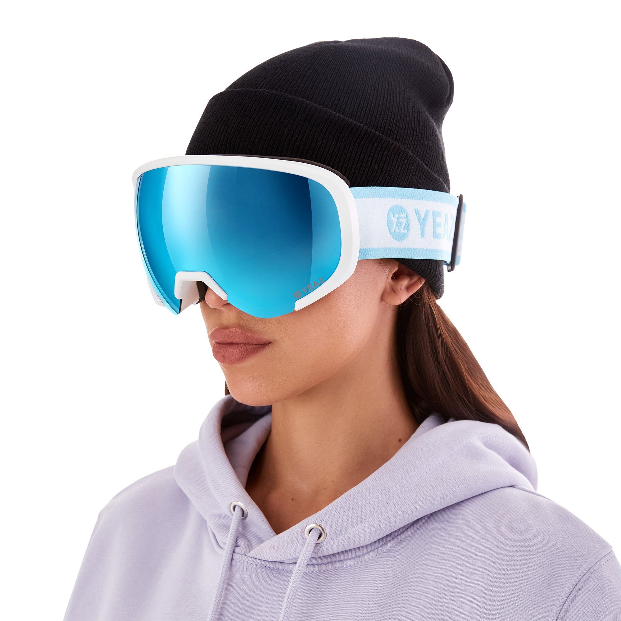 YEAZ Skibrille Jugendliche und RUN, Erwachsene Snowboardbrille BLACK Premium-Ski- für und