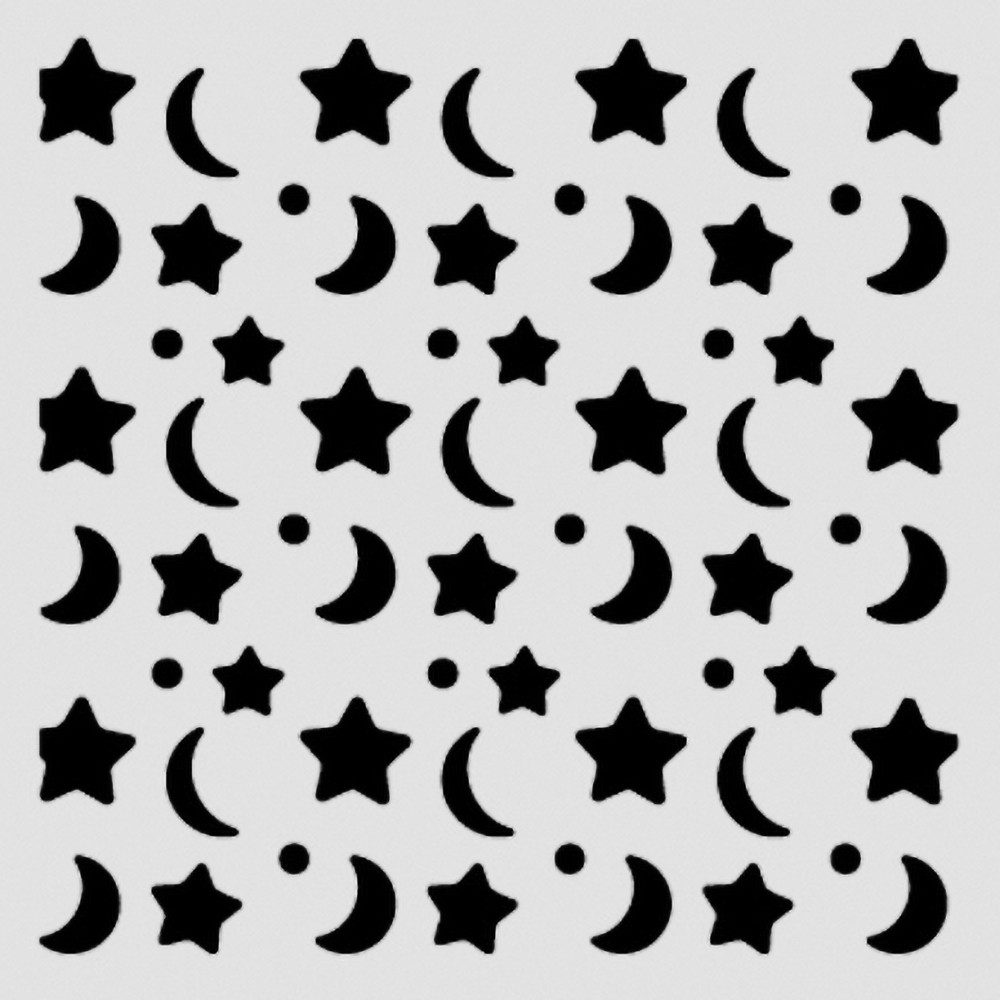 Stamperia Malschablone Schablone Baby - Star and Moon, 12 x 12 cm