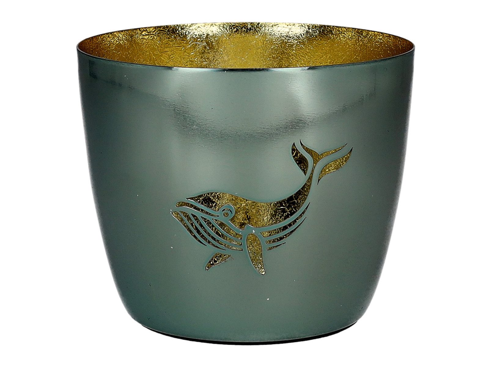 Giftcompany Windlicht Madras Windlicht M Wal hell grün/gold 8,5cm