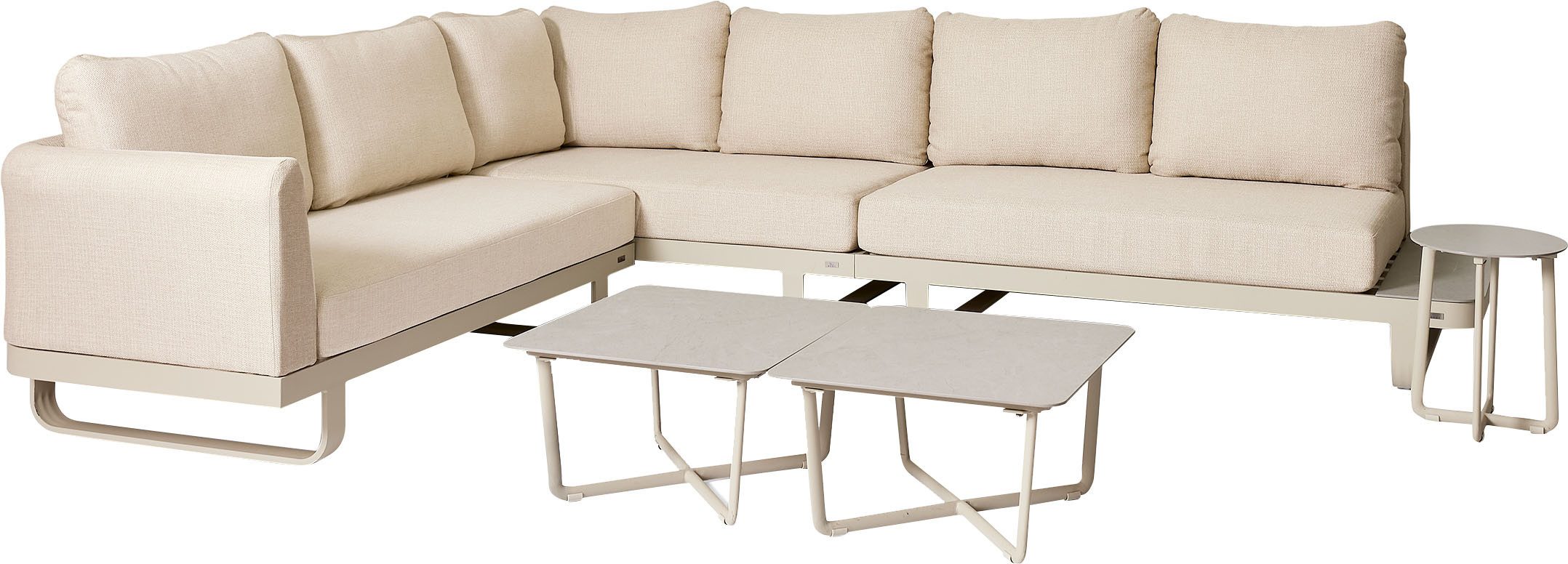 Best Gartenlounge-Set Fellow, (Set, 15-tlg), inklusive 10 Kissen und 3 Beistelltischen