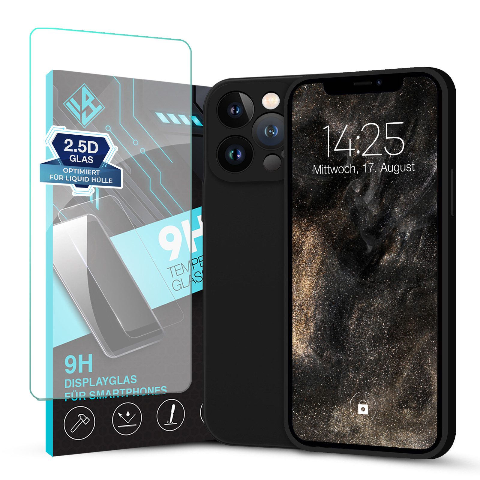 Tec-Expert Handyhülle SoftGrip Cover Hülle für Apple iPhone 13 Pro, Handy Case Bumper integrierter Kameraschutz flexibel