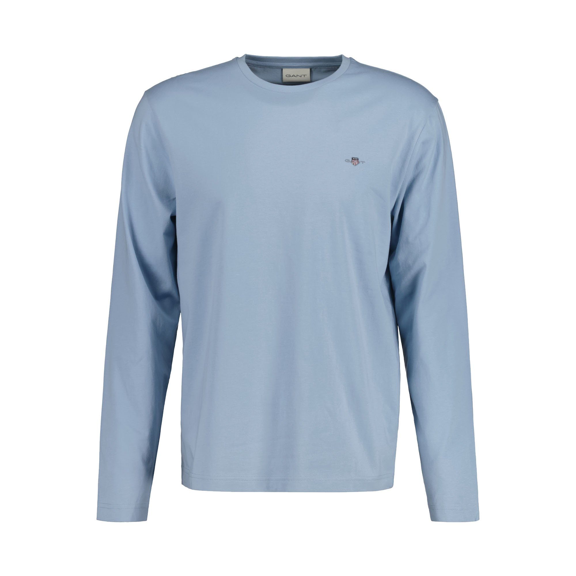 Gant T-Shirt Herren Longsleeve - REGULAR SHIELD LS, Shirt Blau (Stormy Sea)