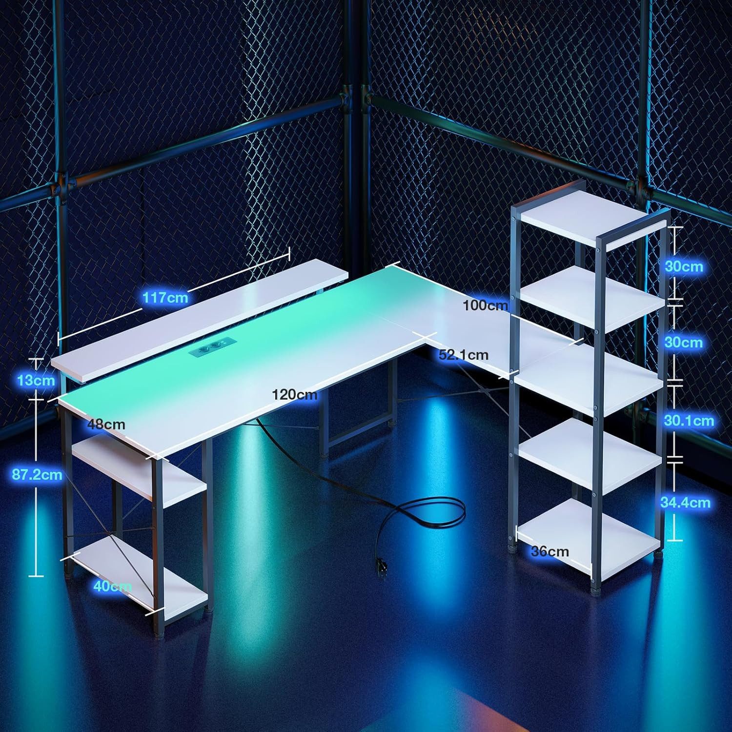 ODK Gamingtisch L Form Gaming Tisch günstig online kaufen