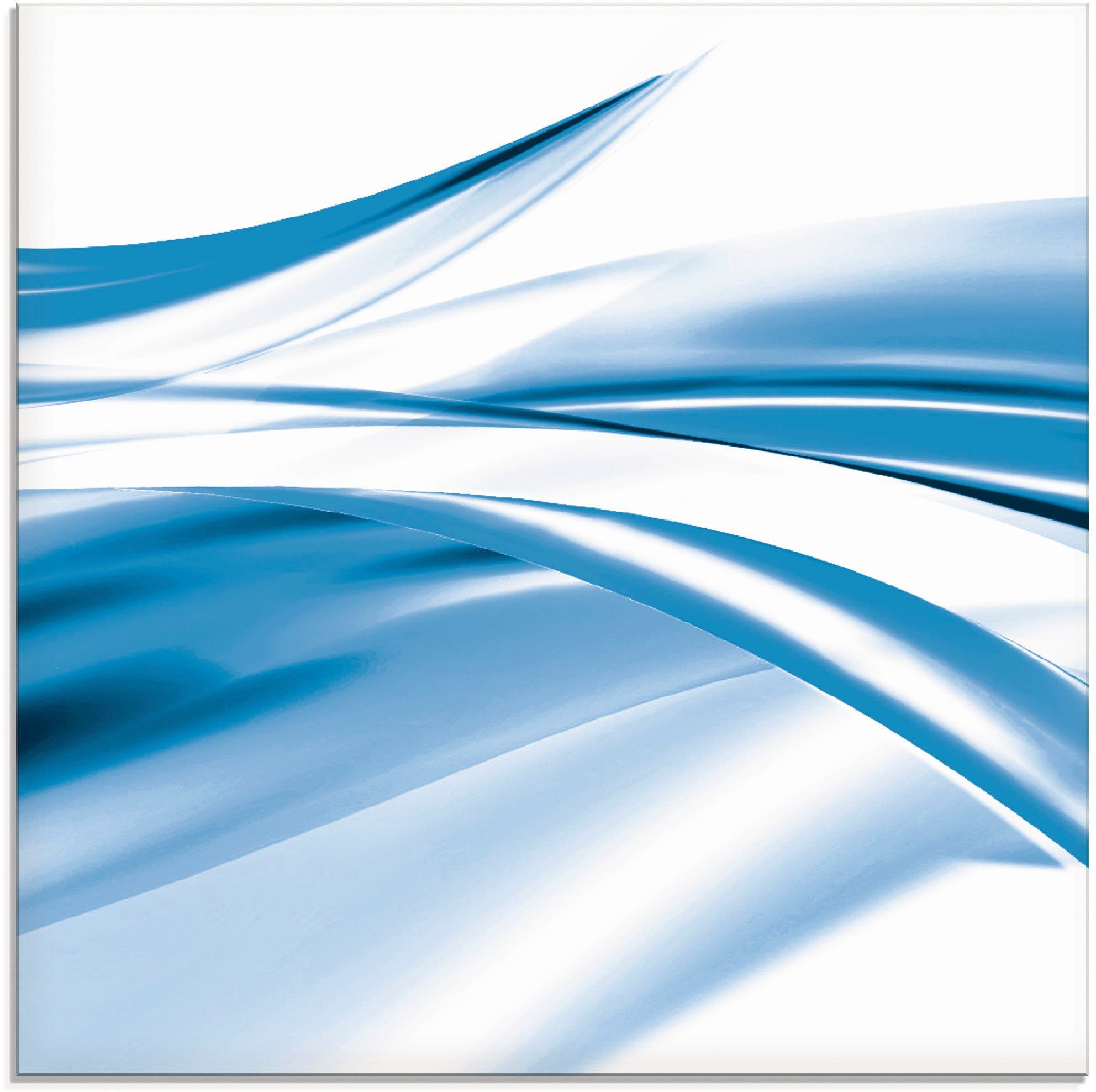 Artland Glasbild Schöne Welle - Abstrakt, Gegenstandslos (1 St), in verschiedenen Größen blau
