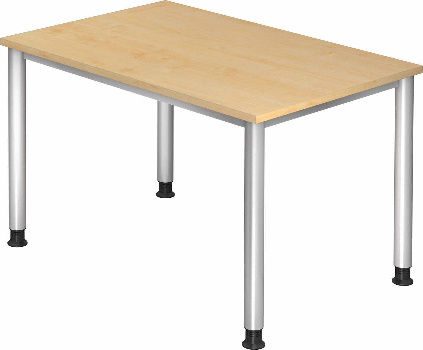 Schreibtisch x Serie-H, Schreibtisch Rechteck: 80 cm Grau Dekor: 180 bümö -