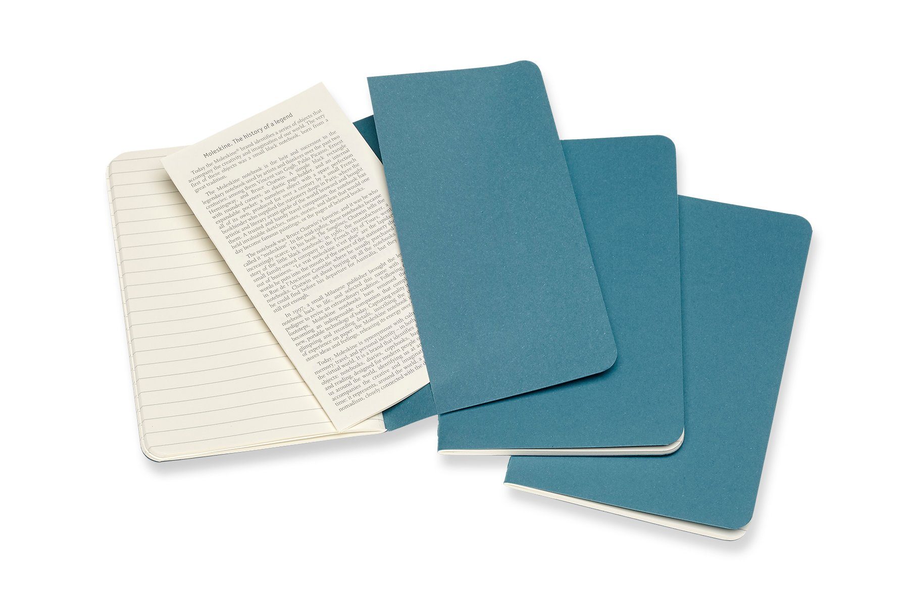 Kartoneinband - Cahier Blau MOLESKINE Notizheft, 3er mit Set - 70g-Papier Lebhaftes