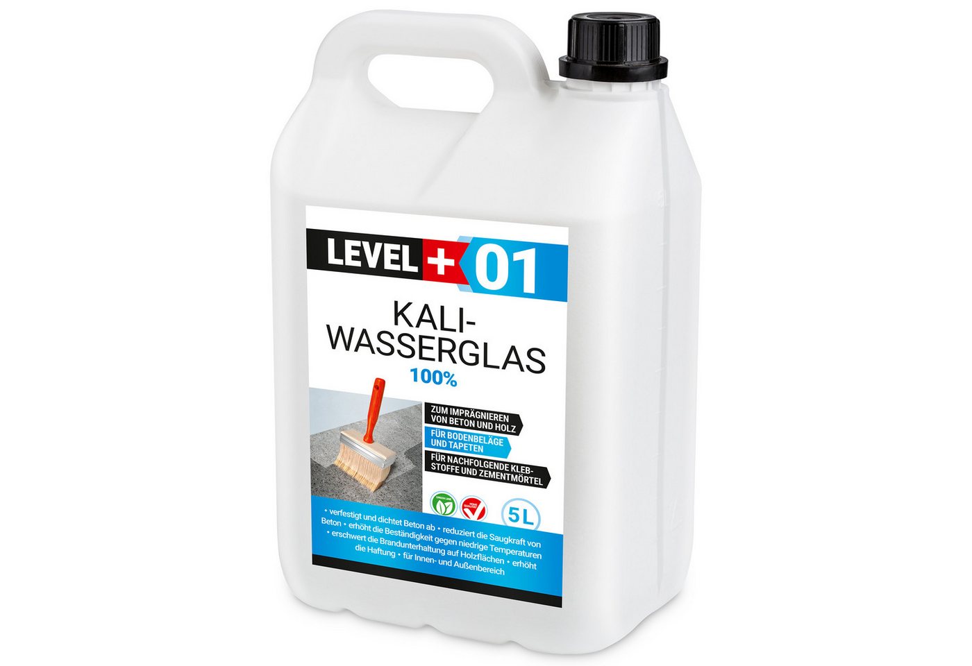 Thumbnail - Level+ Isoliergrundierung Kaliwasserglas Unverdünnt Grundierung Konservierung L+01 - 50L
