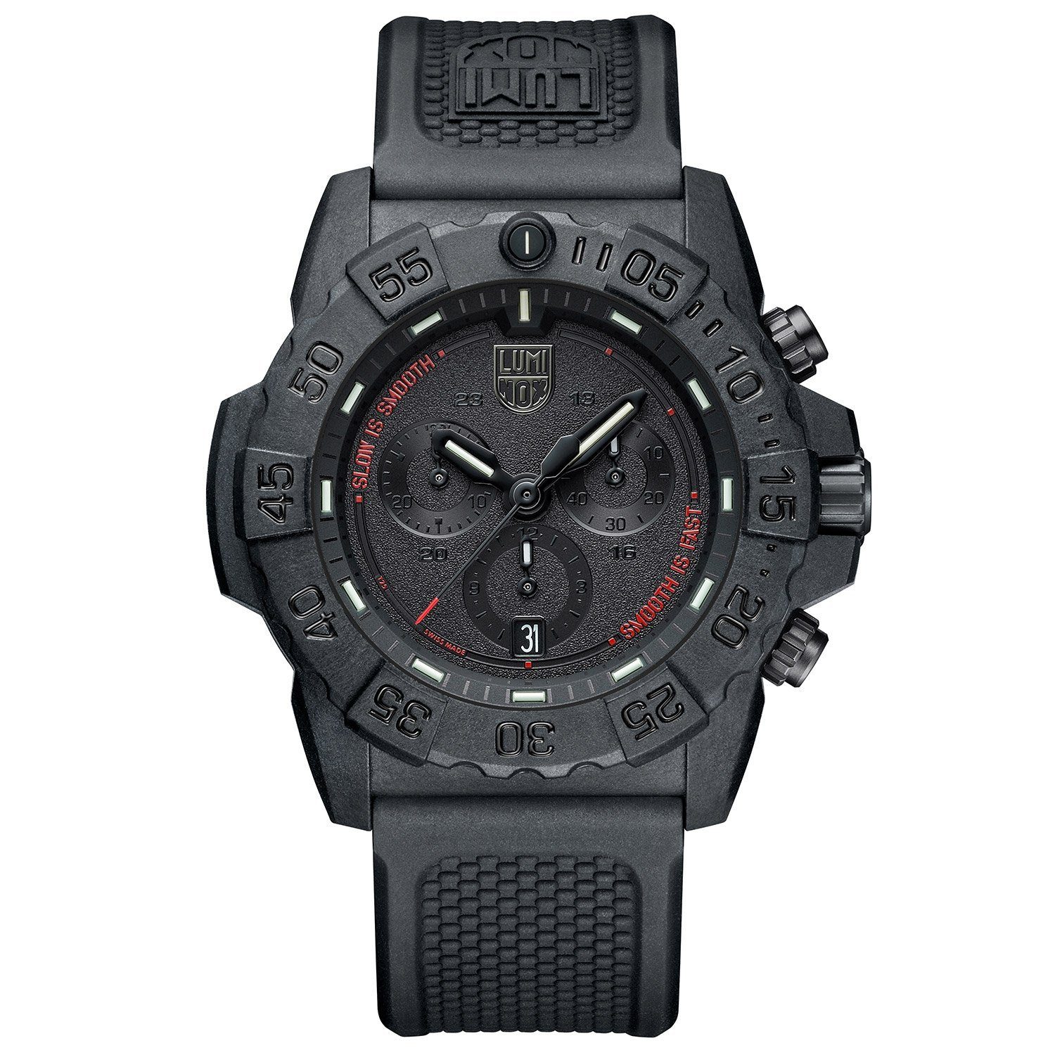 Luminox Taucheruhr für Navy Seal Schwarz/Rot