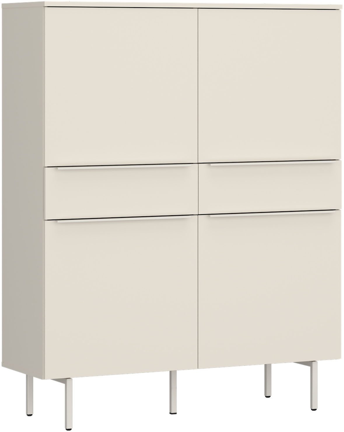 TOM TAILOR HOME Hochkommode, Highboard, Breite 110 cm,4 Türen,2 Schubladen, viel Stauraum