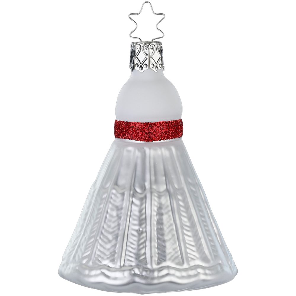 INGE-GLAS® Christbaumschmuck Federball - Aufschlag - 9cm (1-tlg), mundgeblasen, handbemalt