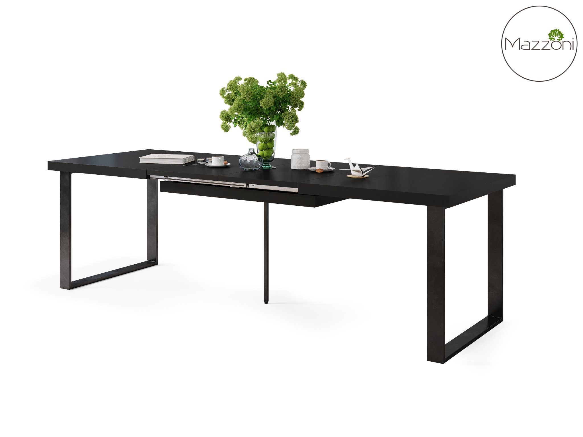 Mazzoni Esstisch Design Esstisch matt Schwarz 160 Tisch 310 ausziehbar bis Avella cm