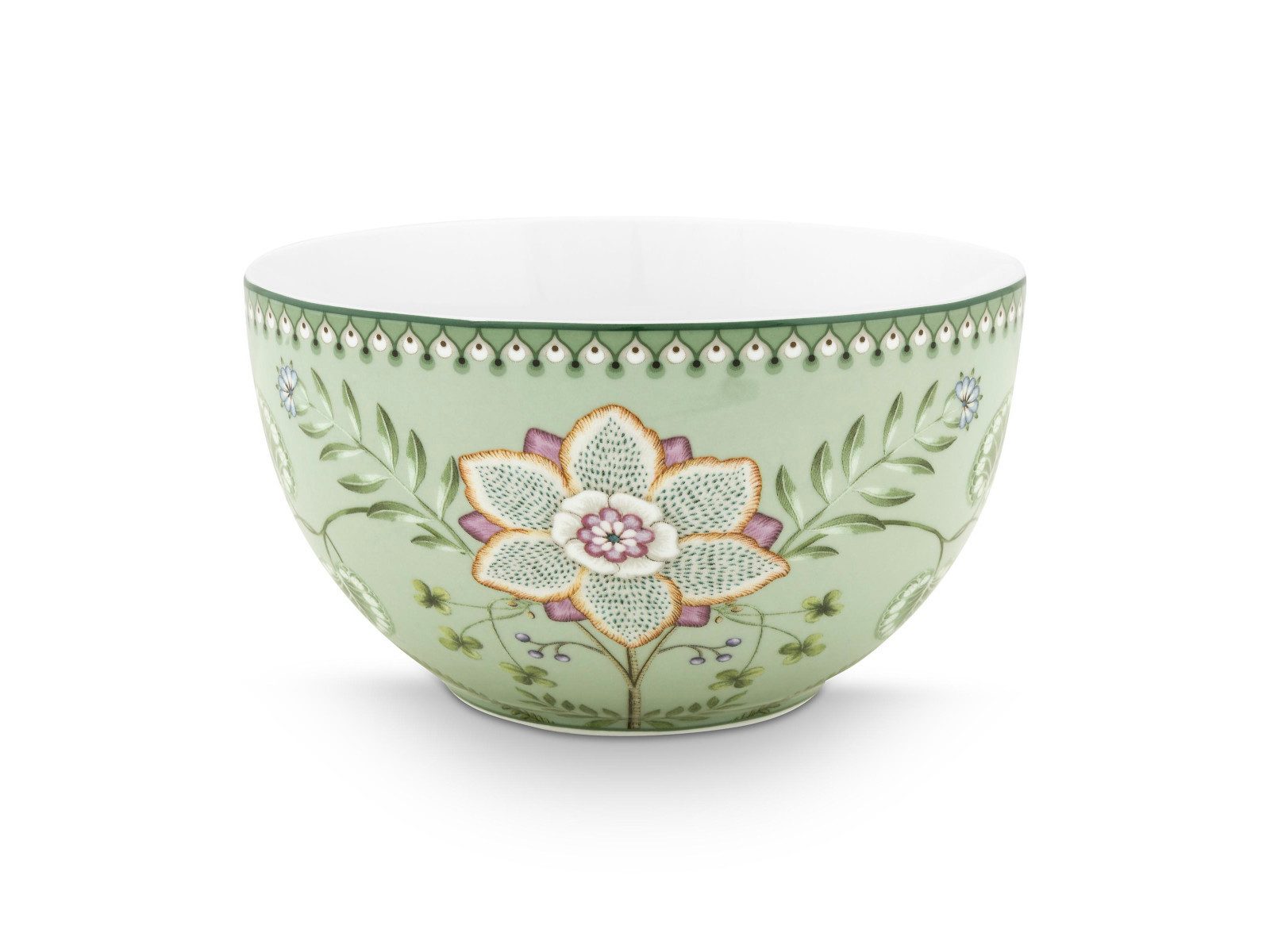 PiP Studio Schale Lily&Lotus Light Green Bowl 18cm, Porzellan, (Schüsseln & Schalen)