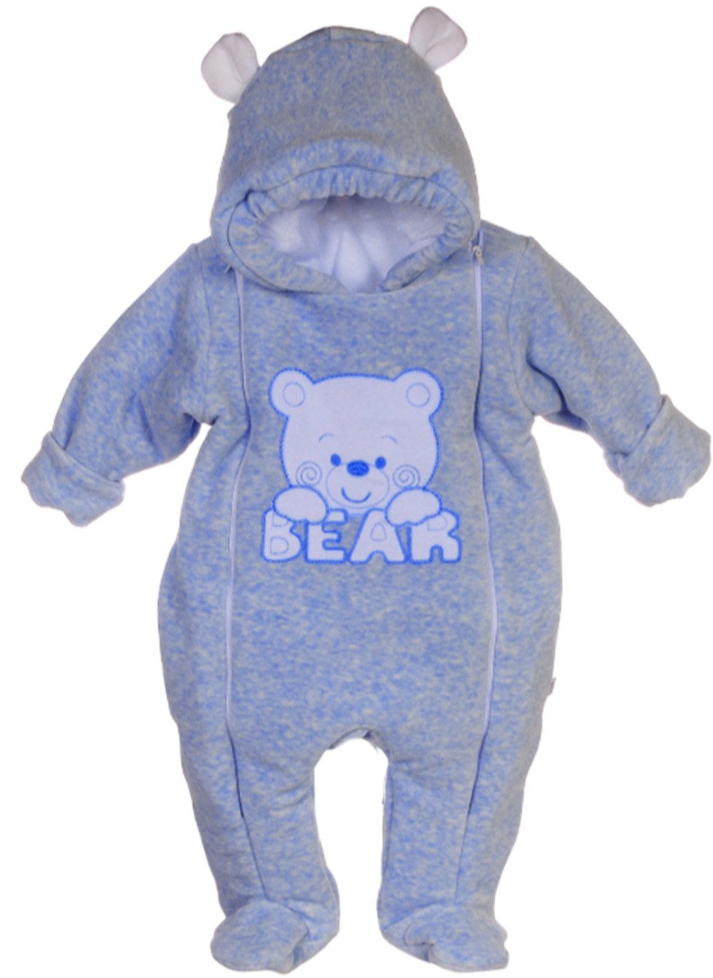 Schneeoverall Overall Wagenanzug Baby Anzug Overall mit Bärchen in Blau
