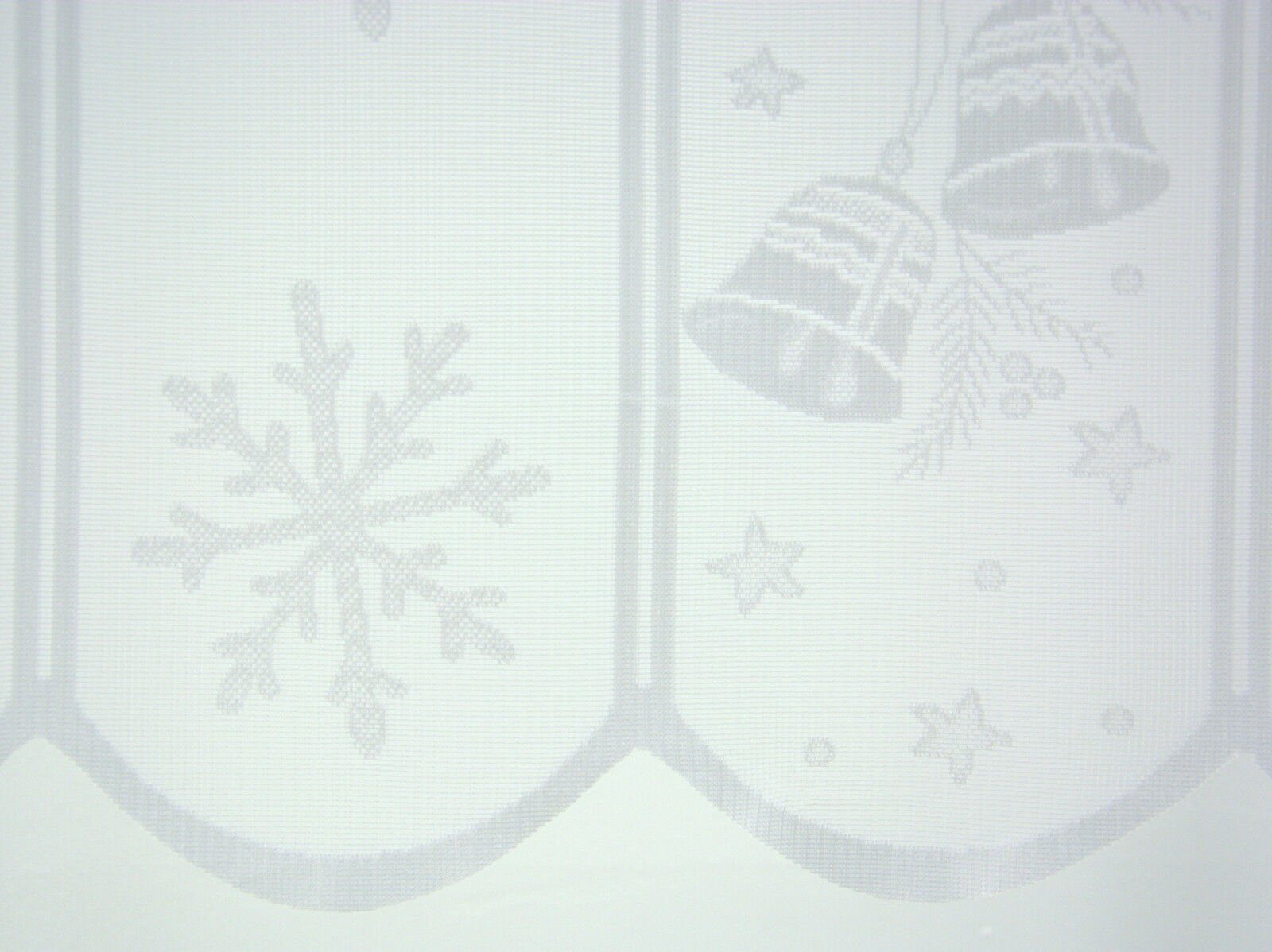 Clever-Kauf-24 Scheibengardine Scheibengardine Glocke Flocke Schnee, HxB 50 günstig online kaufen