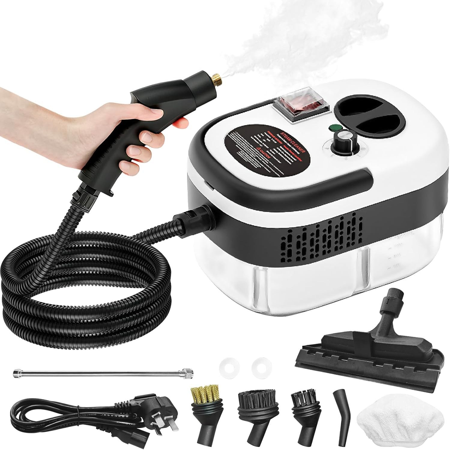 Athlix Ручні пароочисники Ручні пароочисники Dampfgarer zur Reinigung 2500W Druckdampfreiniger, 2500 W, 2500W, 1,2 L Tank, 60 Min Betriebsdauer