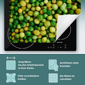 Decorwelt Herd-Abdeckplatte Herdabdeckplatte Kunststoff Aufrollbare Matte Küche Limette Grün Herd, (30x52, 1 tlg), für alle Herdarten excl. Gasherde