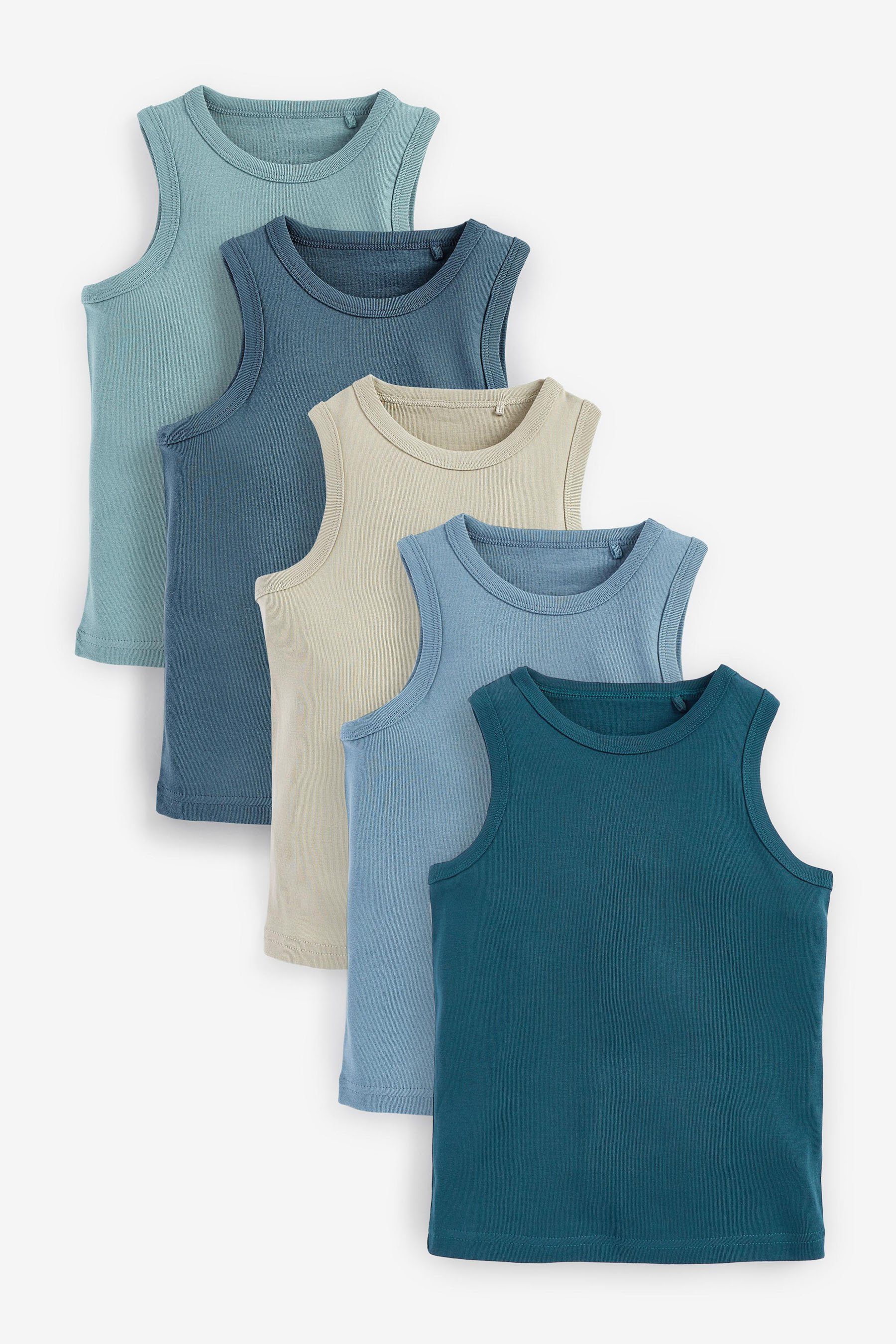 Next Unterhemd Unterhemden aus, 5er-Pack (5-St) Blue