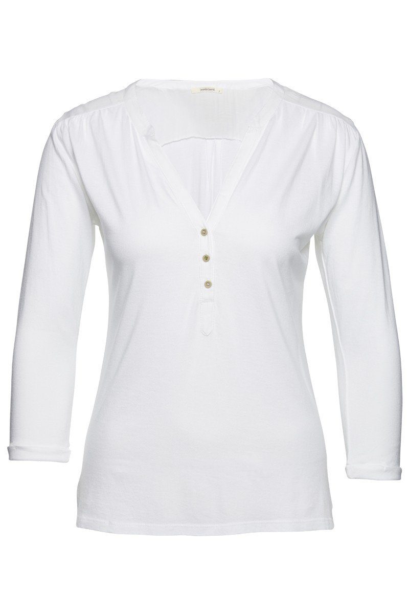 wunderwerk Kurzarmbluse Henley blouse 3/4 m.t. günstig online kaufen