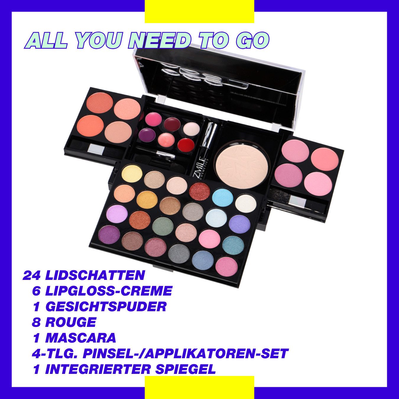 ZMILE COSMETICS Kosmetik-Set ALL YOU NEED TO GO, 45-tlg., vegane Kosmetik