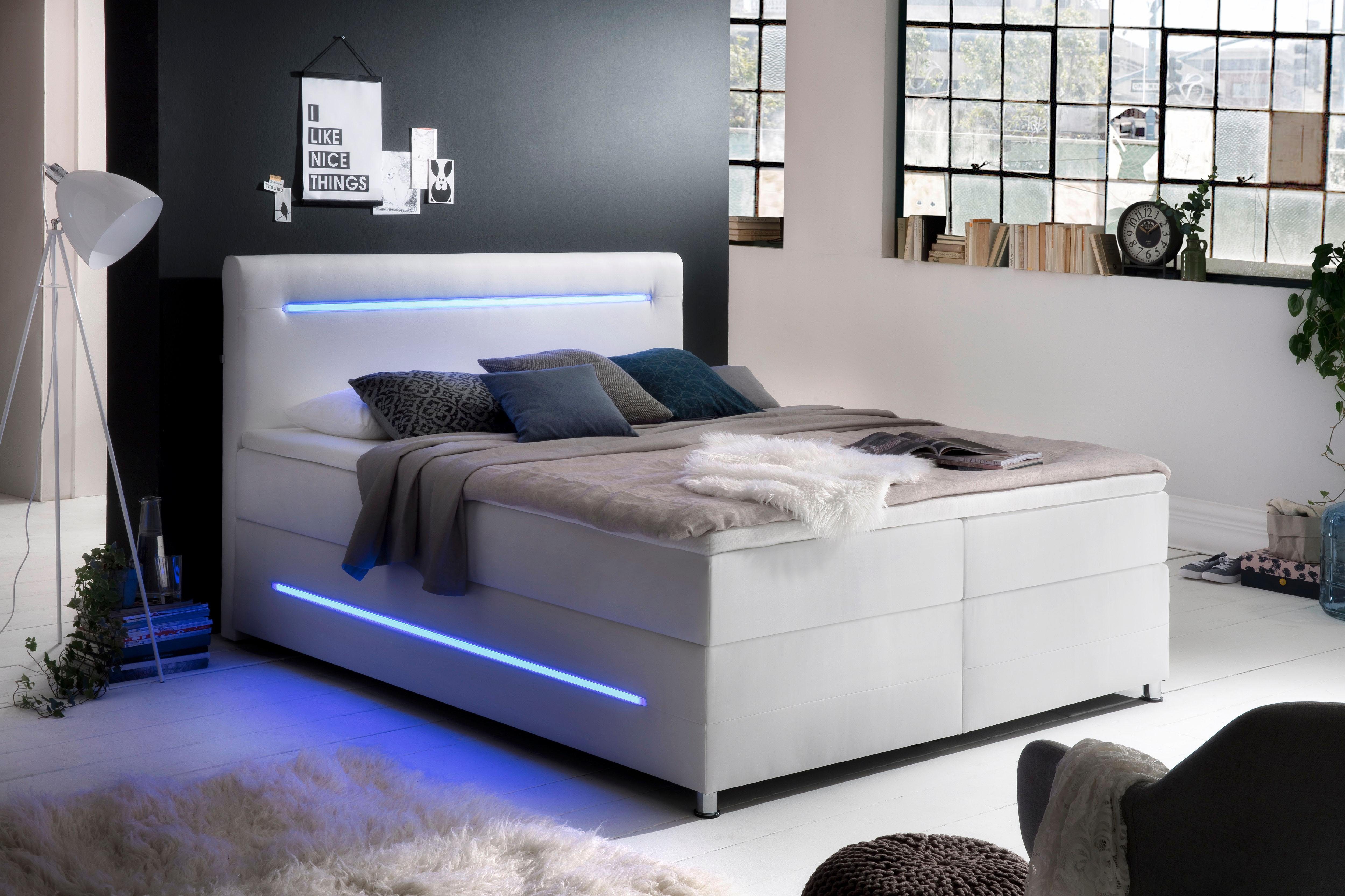 meise.möbel Boxspringbett mit LED Beleuchtung, wahlweise