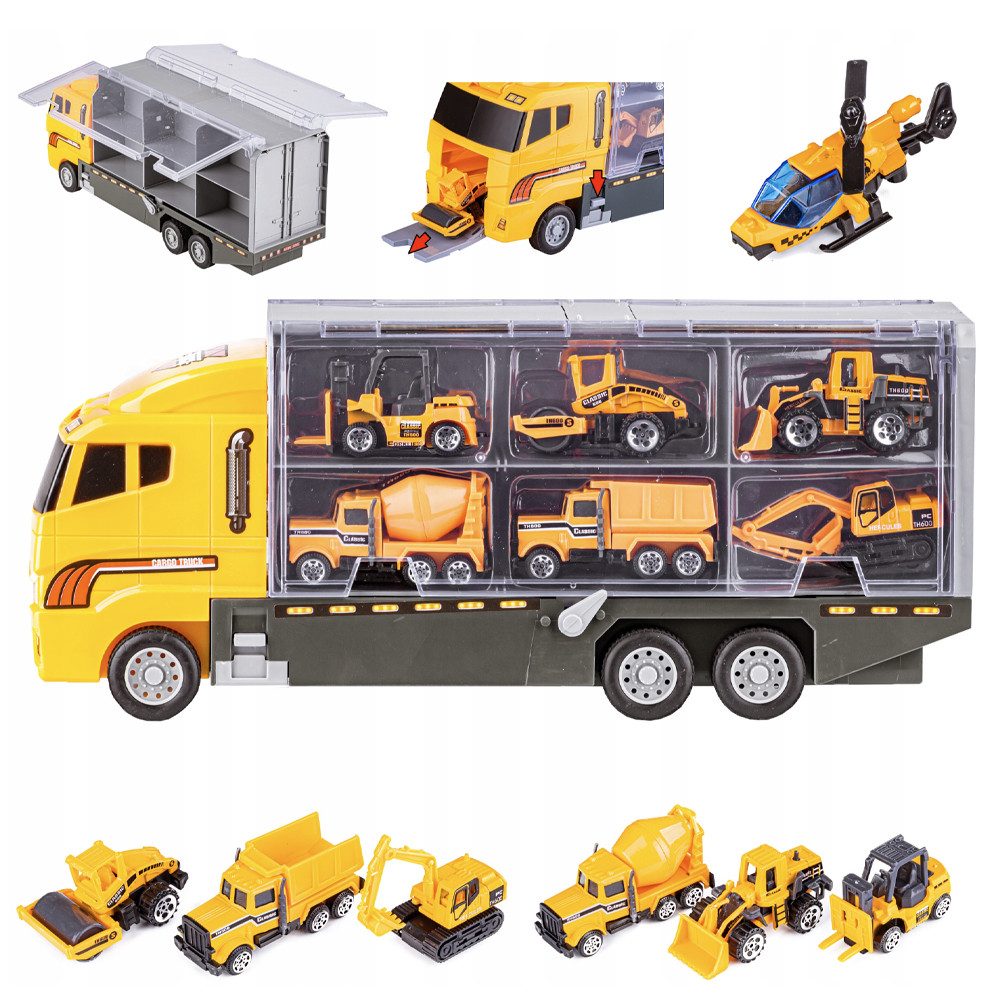 STILVORA Spielzeug-LKW Baufahrzeug Spielzeug Set, Transporter, Bagger Spiel günstig online kaufen