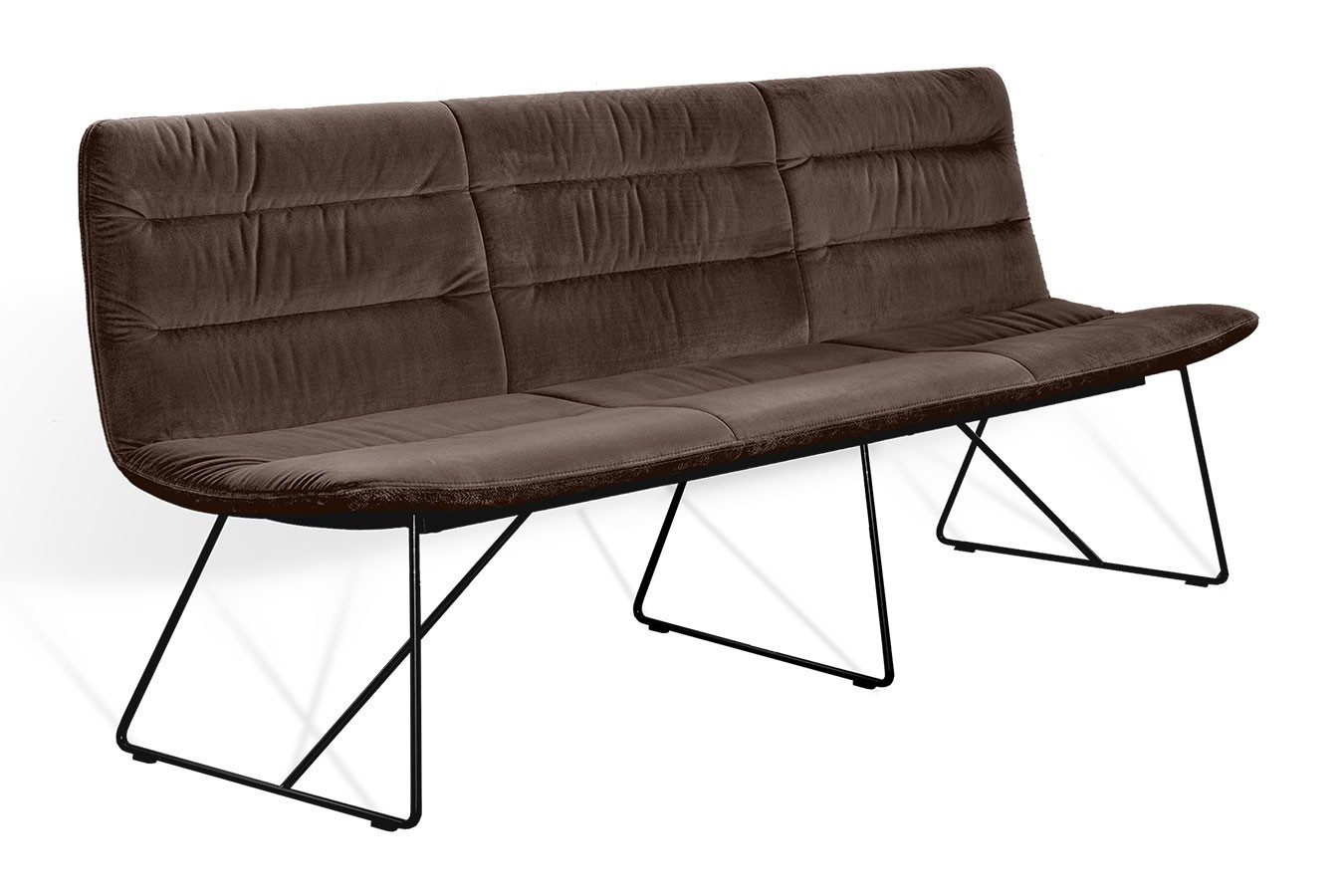 KFF Sitzbank Bank Arva Light 3,5-Sitzer Stoff braun