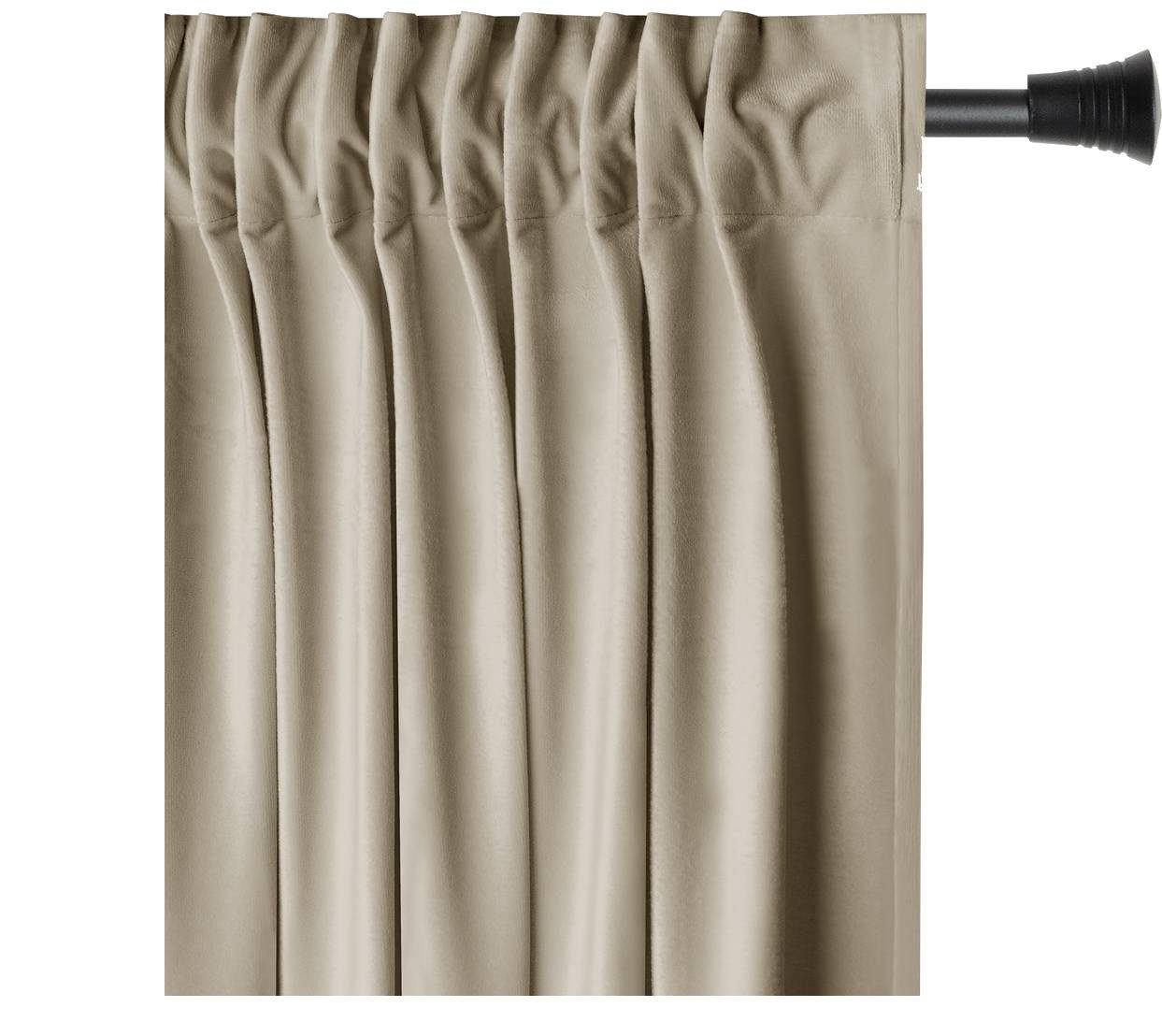 AmeliaHome Gardine Gardine Kräuselband Vorhang VerdunkelndSamt Textil Multi günstig online kaufen