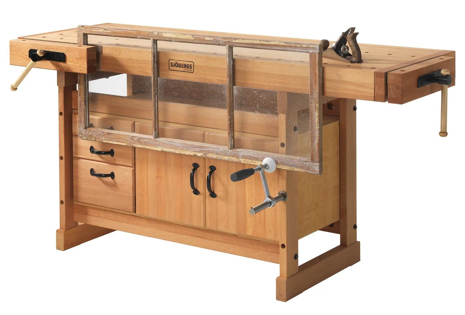 Sjöbergs Werkbank SJÖBERGS Hobelbank Scandi 1825 mit Unterschrank SM07 aus Buche