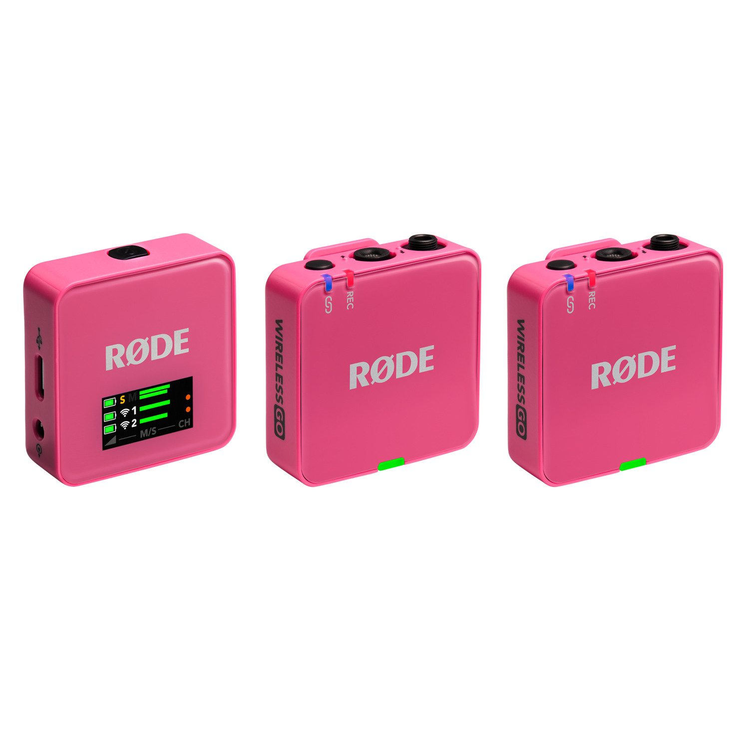 RØDE Rode Mikrofon-Funksystem Wireless GO Gen 3 Pink Digitales Aufnahmegerät (32 Bit Float Recording)