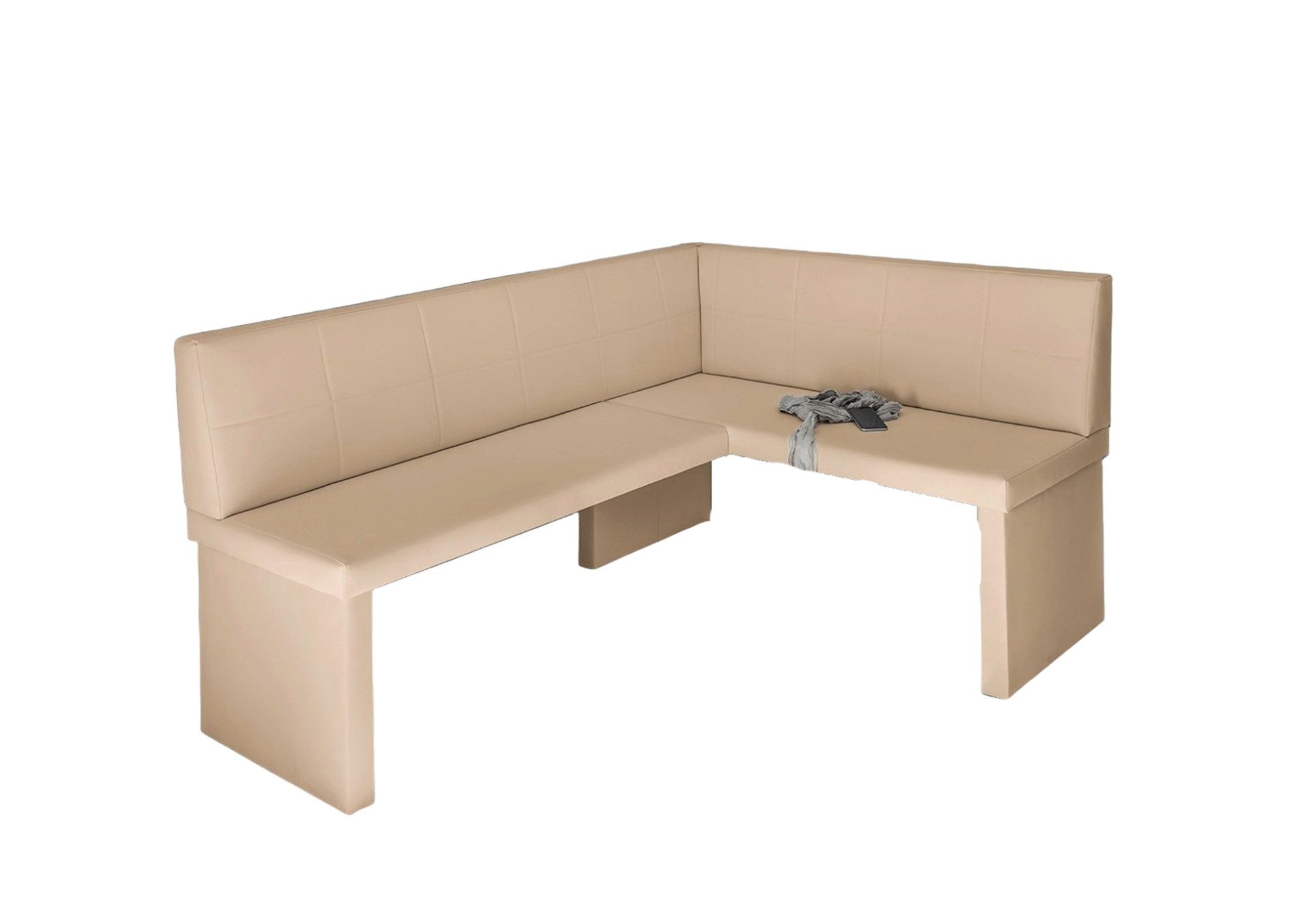Fun Möbel Eckbank Sitzbank Eckbank „Robin“ in Kunstleder Madryt Größe 168 x 128 cm