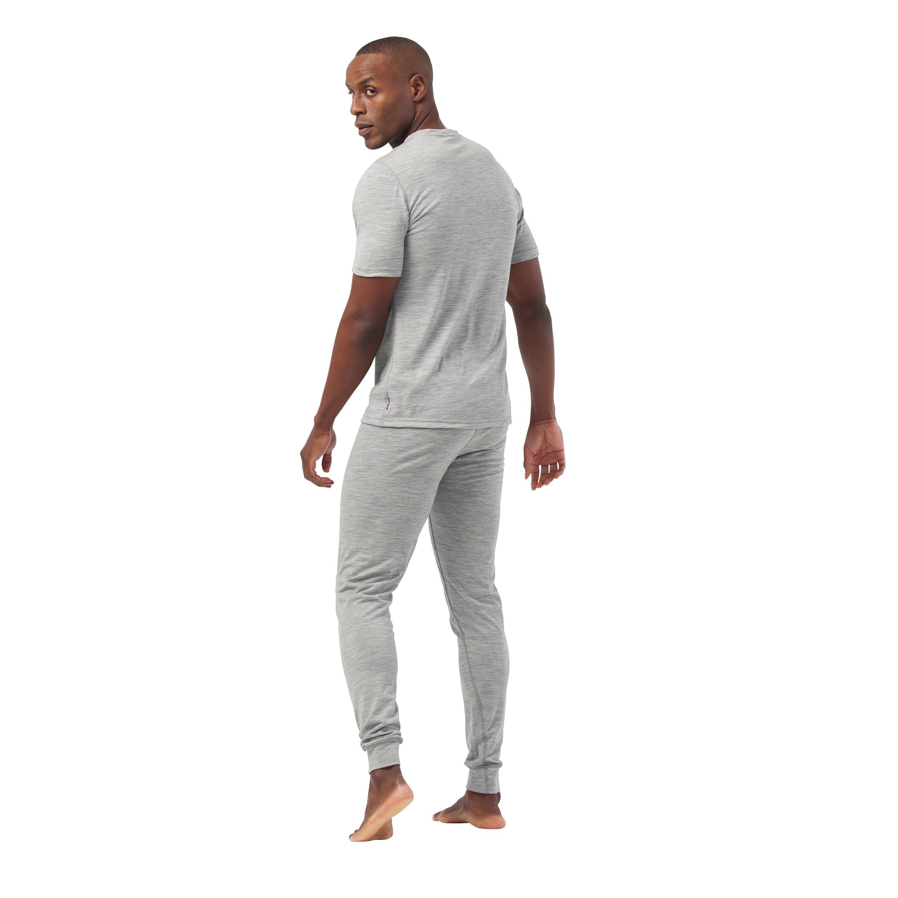 Herren melange T-Shirt Natural Warm Funktionsunterwäsche Merino Funktionsunterhemd 100% grey Odlo