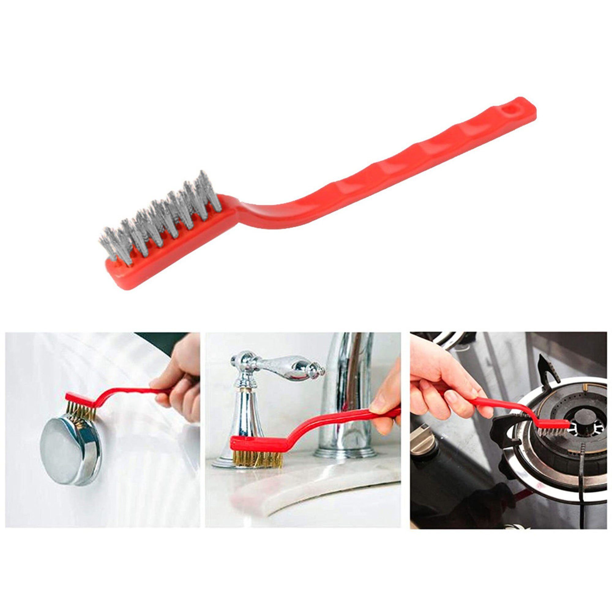 TSB Werk Drahtbürste 3x Drahtbürste Reinigungsbürste Metallbürste, Messing, Nylon, Edelstahl, Bürste Set