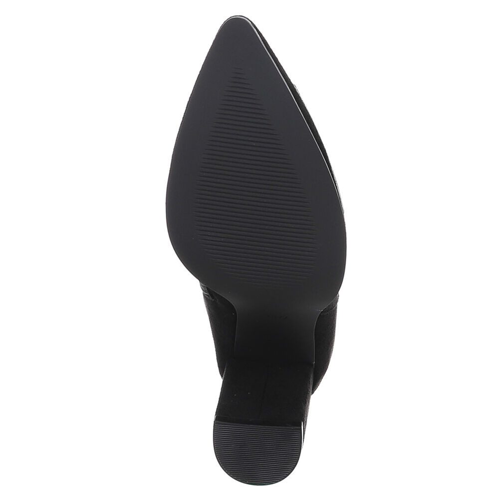 Ital-Design Elegante Damen Boots mit Blockabsatz für Freizeit und Events High-Heel-Stiefel (90851782) Blockabsatz Stiefel in Schwarz