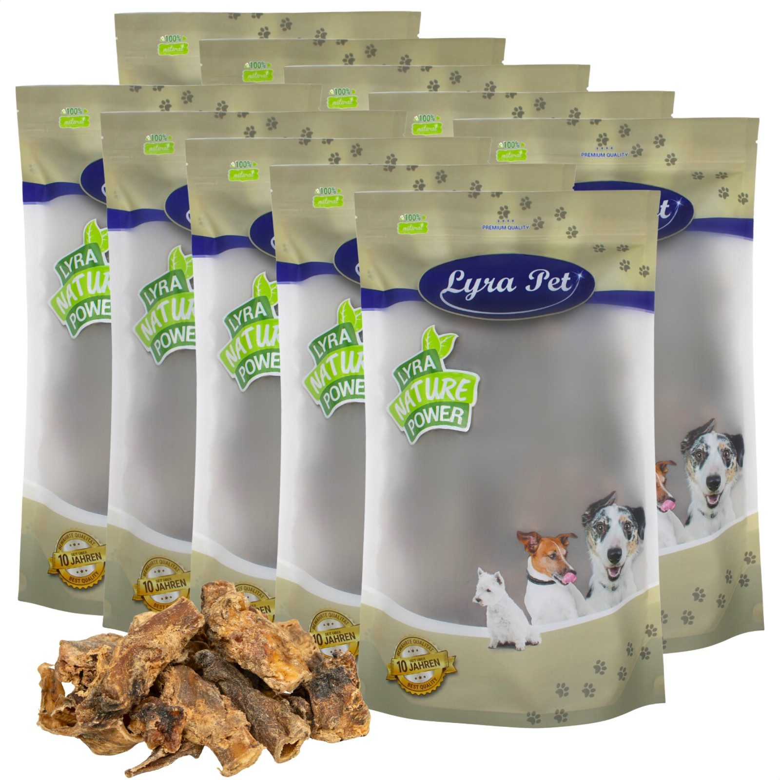 Lyra Pet 10 kg Lyra Pet® Ochsenziemer Abschnitte 4 - 12 cm Rind