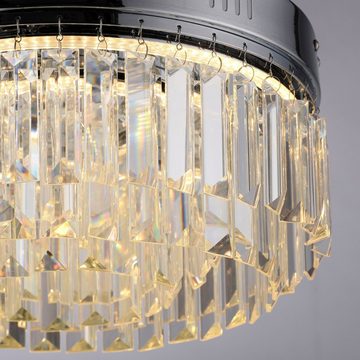Paul Neuhaus LED Deckenleuchte KRISTA, LED fest integriert, Warmweiß