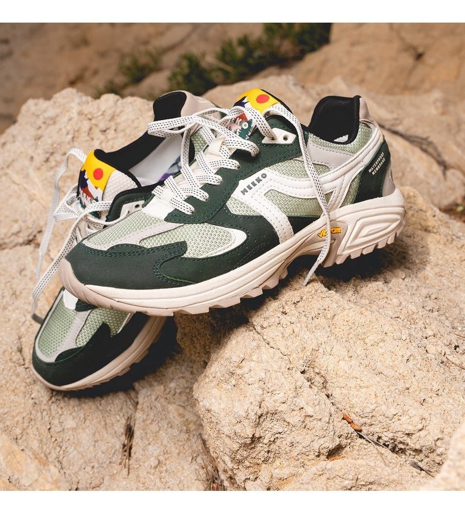 Meeko Capra Lychen (wasserdicht) grün/weiss/beige Herren Sneaker