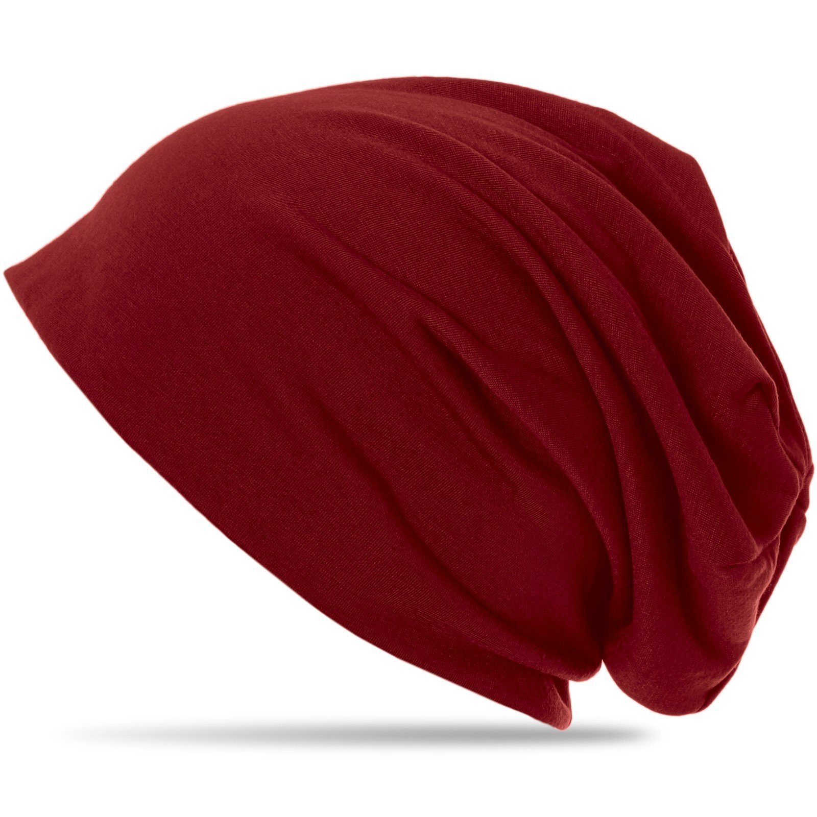 Caspar Beanie MU068 klassische leichte Unisex Mütze rot