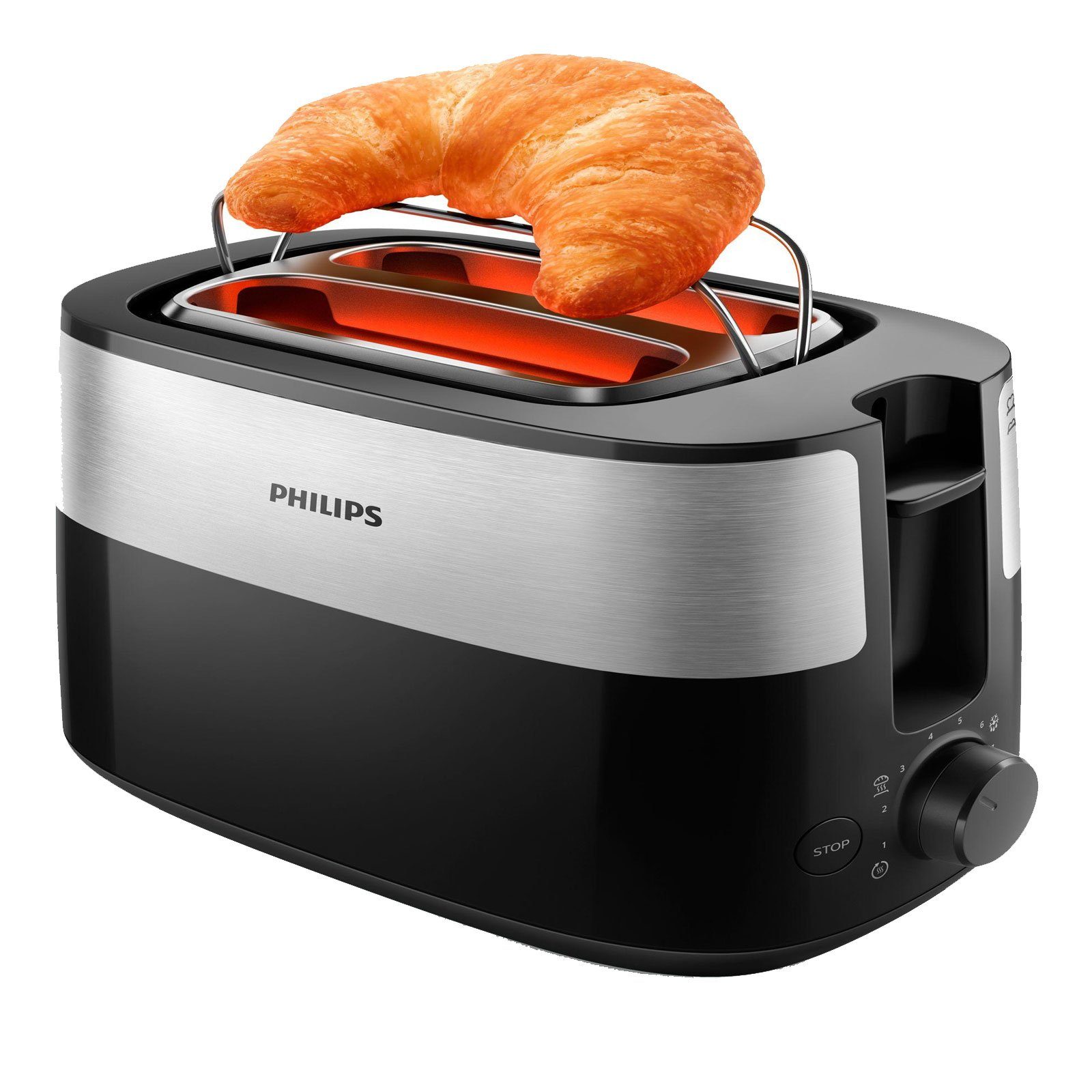 Philips Toaster Daily Collection HD2516/90, 830 W, 2 Schlitz