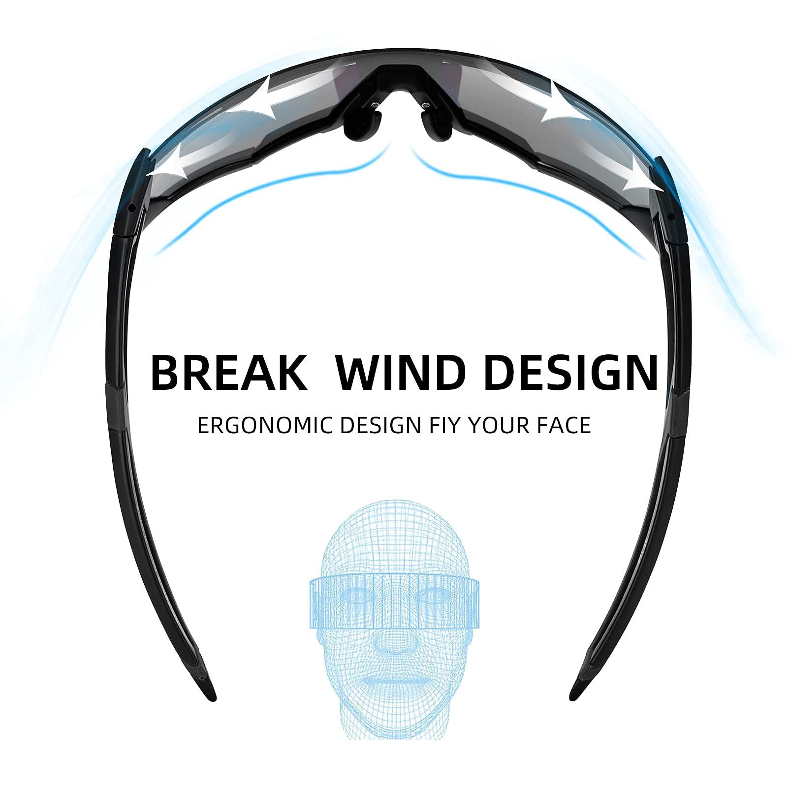 ROCKBROS Fahrradbrille Sonnenbrille UV-Schutz Brille Klar günstig online kaufen
