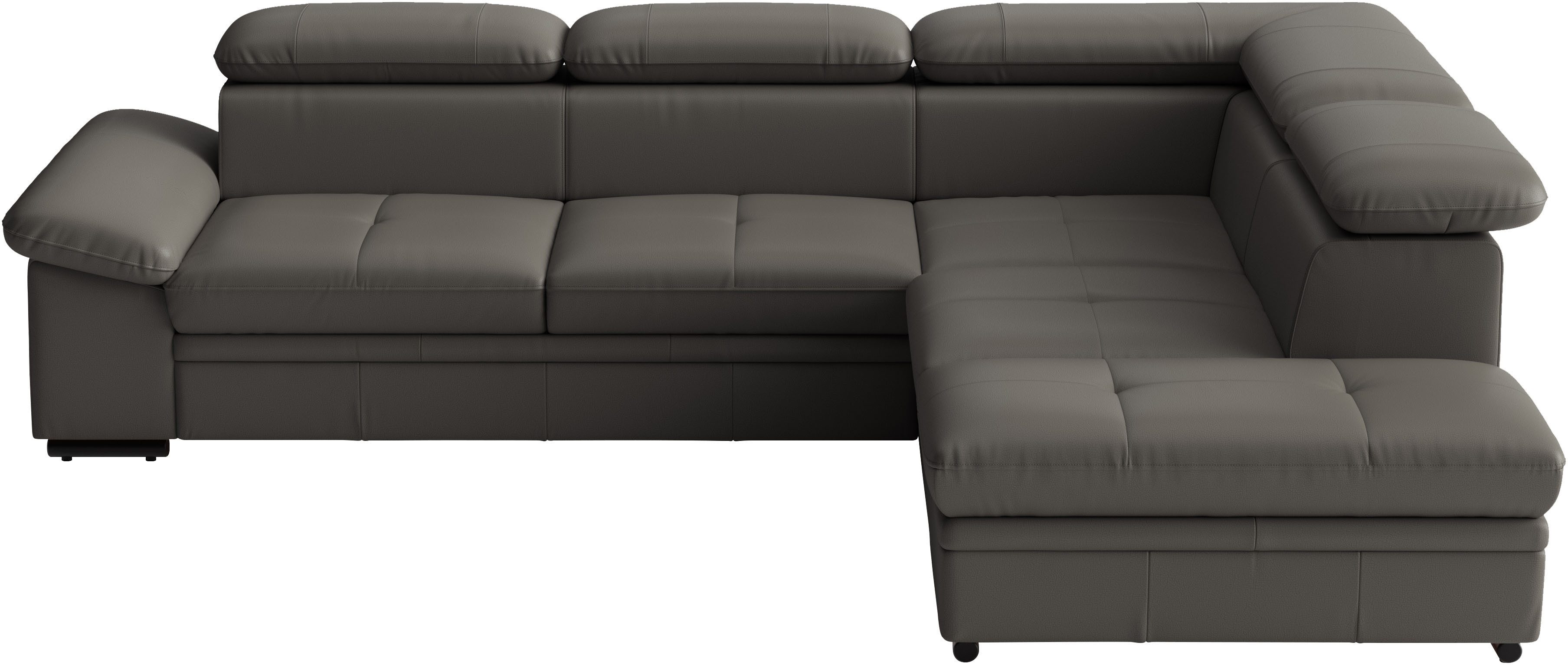 sit&more Ecksofa Viola, L-Form, Leder, B: 249 cm, optional mit Schlaffunktion