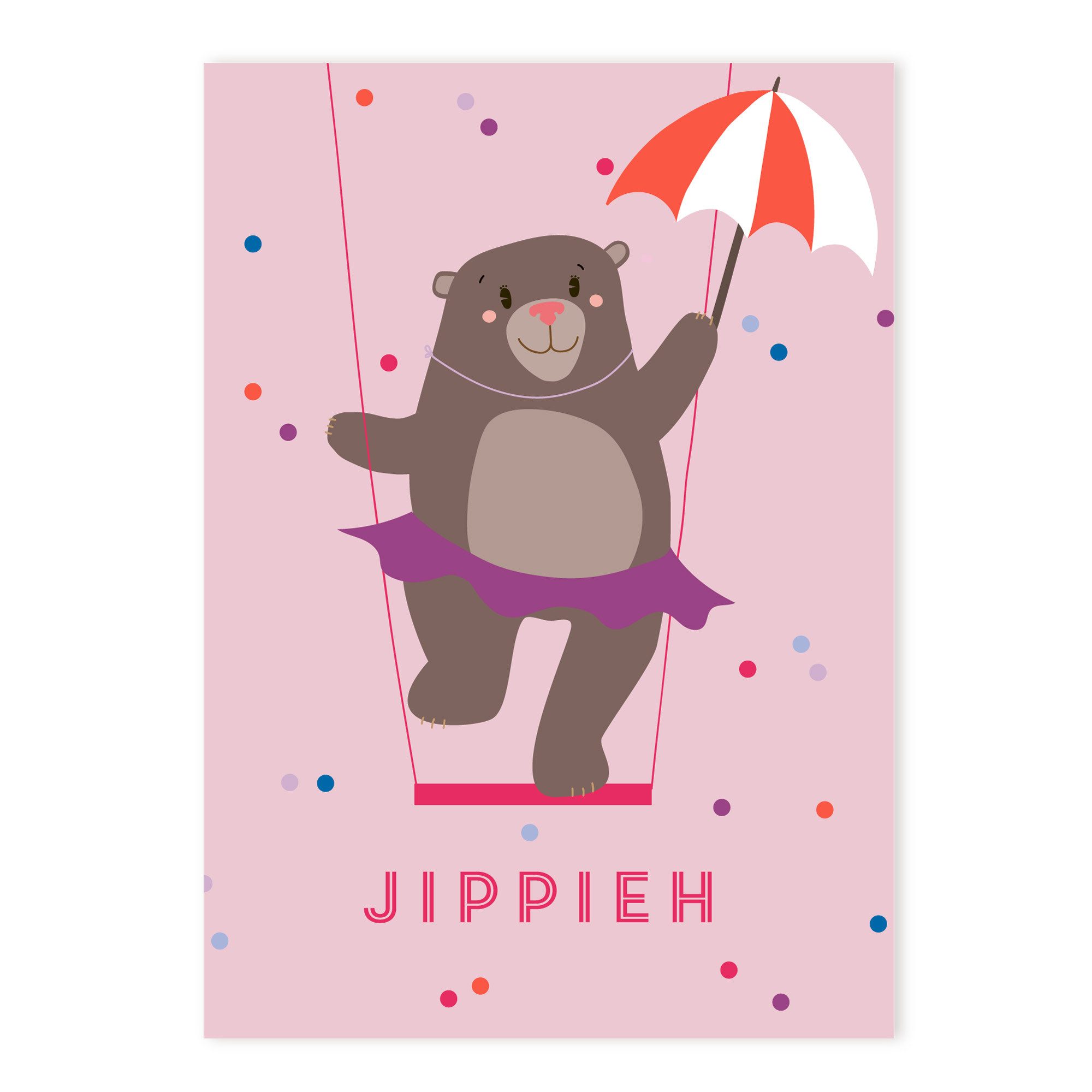 Bow & Hummingbird Postkarte Postkarte Jippieh, 100% Recyclingpapier. € 1,50, (€ 1,50 pro 1 Stk).